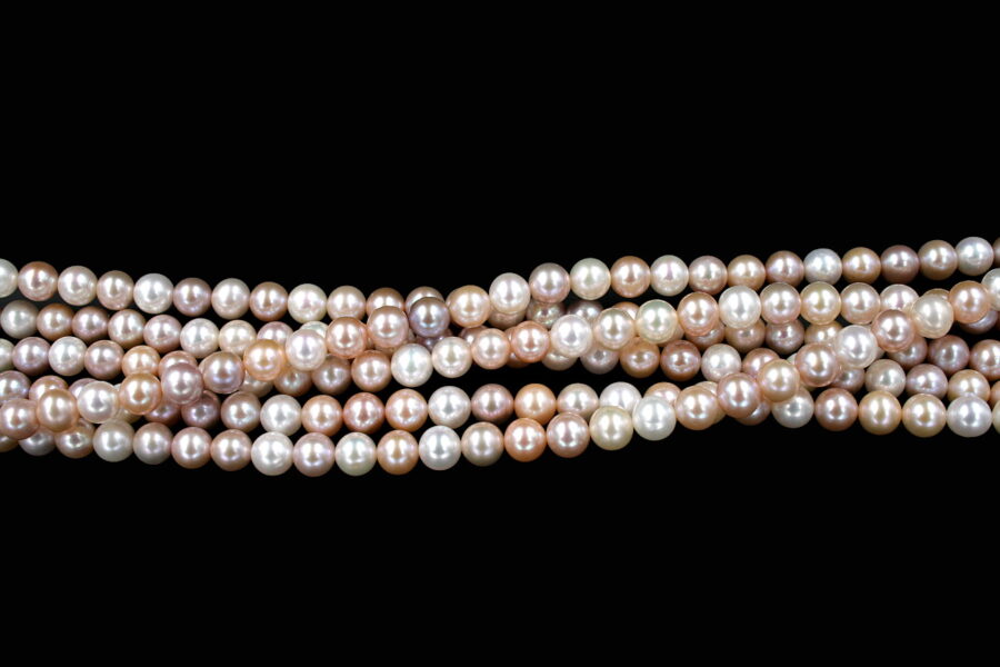 Perle d'acqua Dolce fili round 7½-8mm - Multicolor