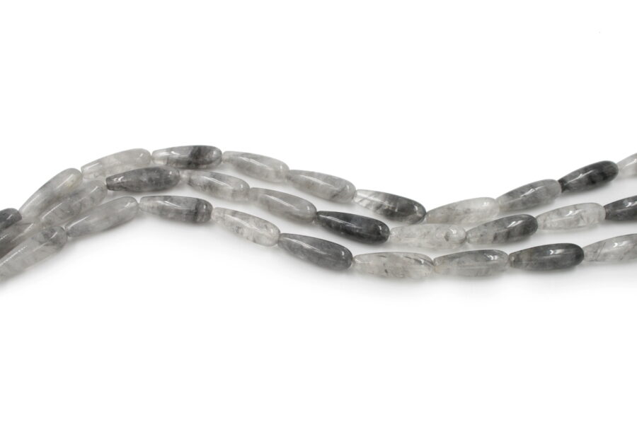 Cloudy quartz fili drop 30x10mm