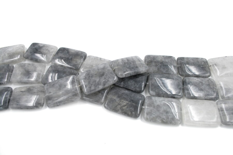 Cloudy quartz fili rettangoli 40x30mm