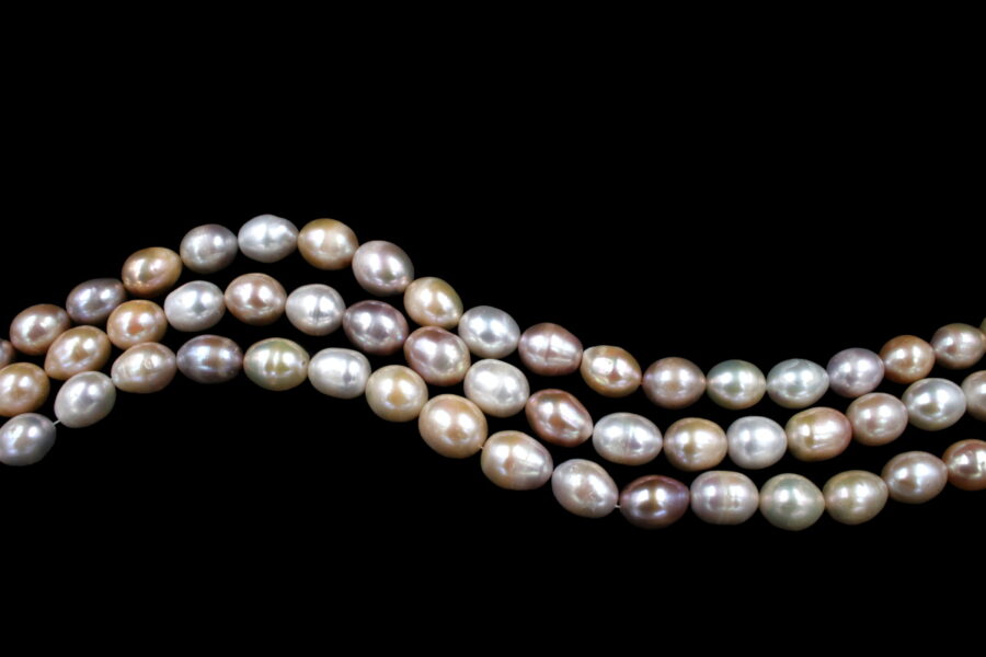 Perle d'acqua Dolce fili "riso" 13mm up - Multicolor