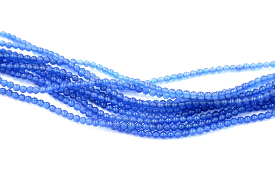 agata blu fili round 6mm