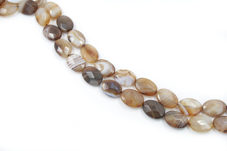 agata marrone striata fili flat oval sfacc 18x13mm