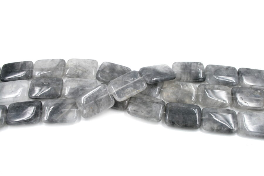 Cloudy quartz fili rettangoli 30x22mm