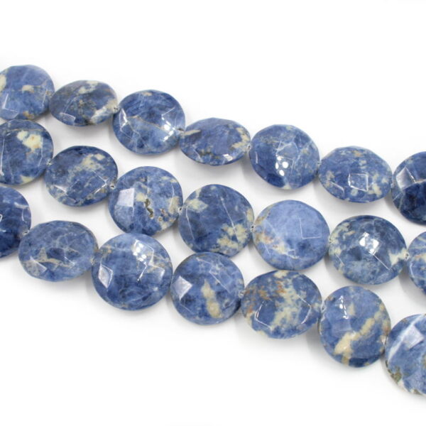 Sodalite fili monete sfaccettate 18mm