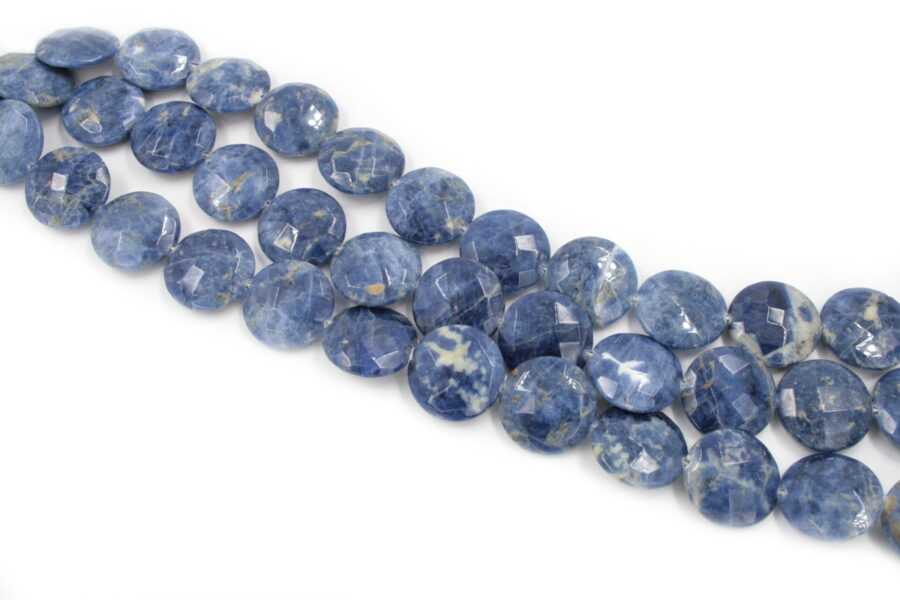 sodalite fili monete sfaccettate 35mm