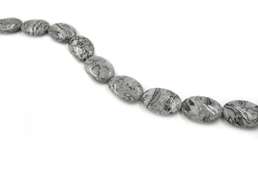 Grey picture fili flat oval 30x22mm