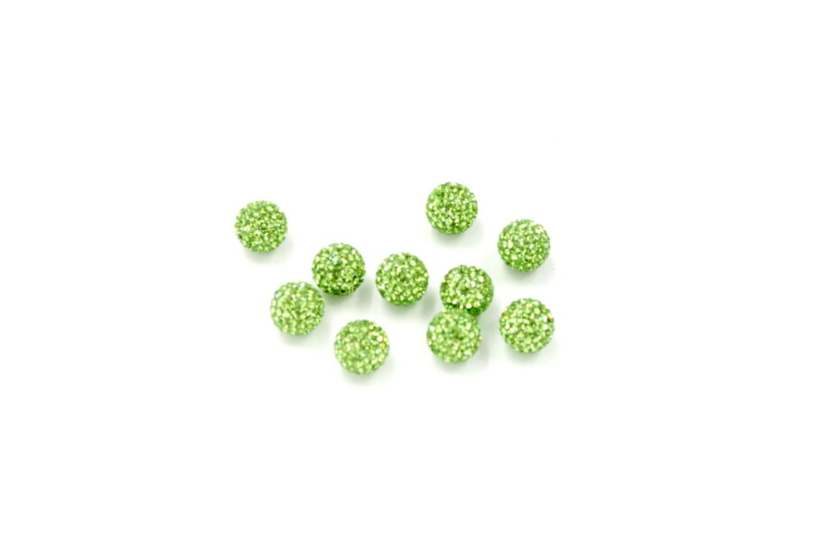 zirconi sfere ½ foro 10mm PERIDOT