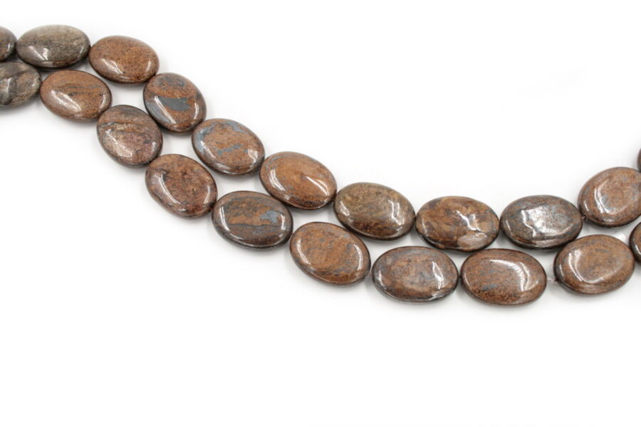 bronzite fili flat oval 30x22mm