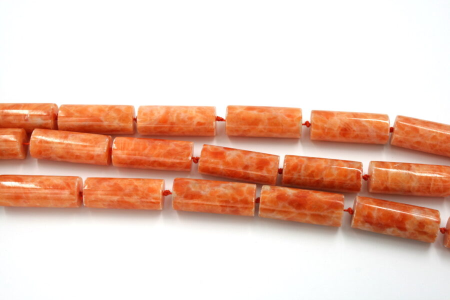 orange calcite fili cilindri 40x16mm