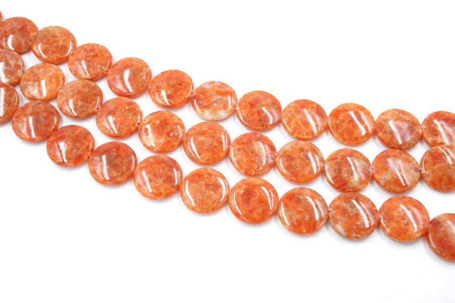 Orange calcite fili monete 35mm
