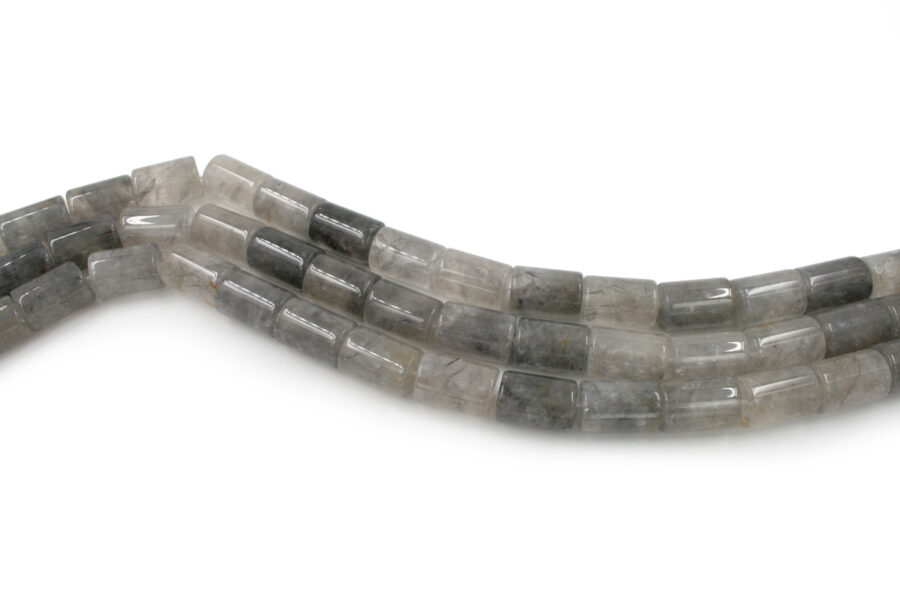 Cloudy quartz fili cilindri 22x15mm