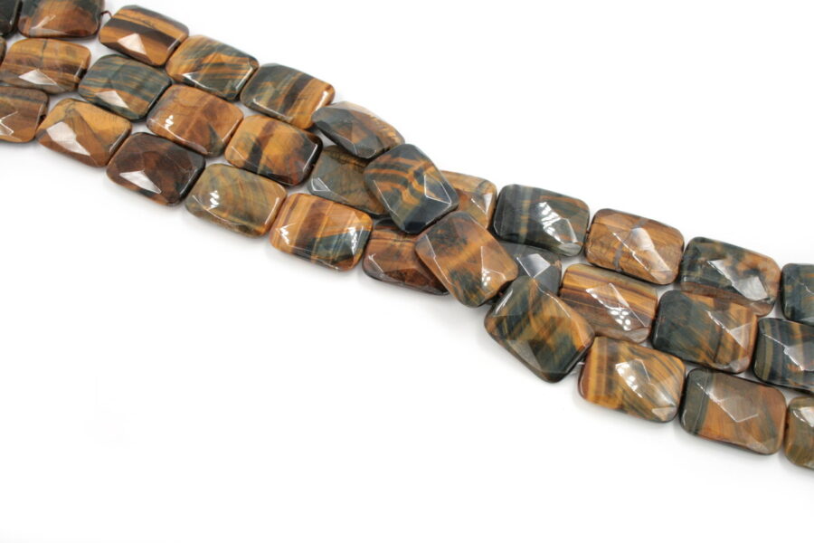 brown tiger eye fili rettangoli sfaccettati 35x25m