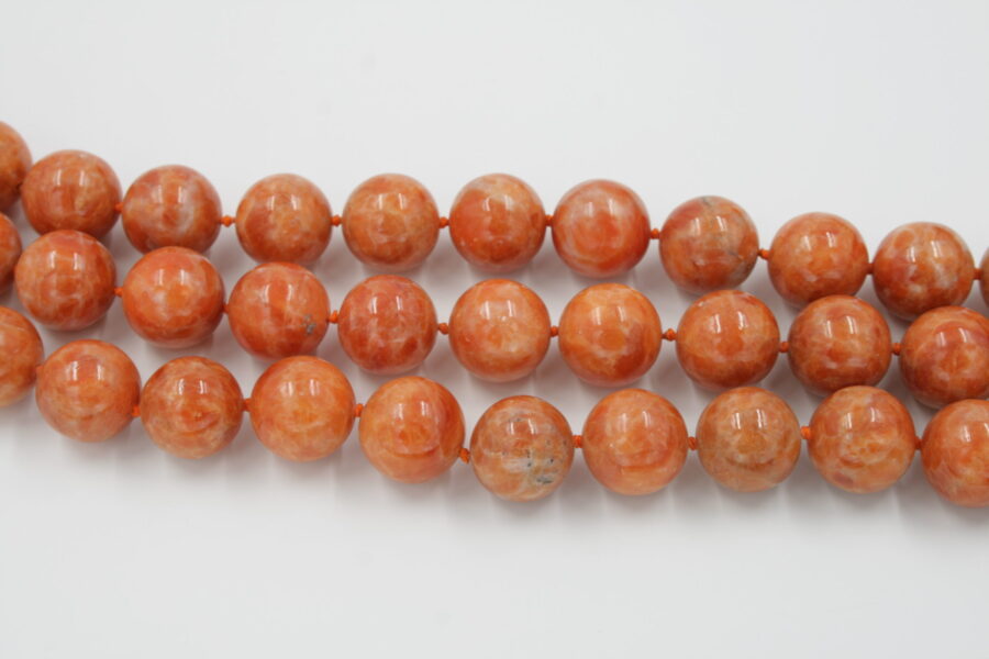 orange calcite fili round 20mm
