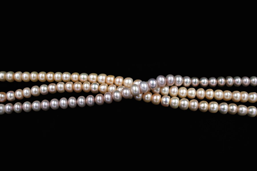 Perle d'acqua Dolce fili bottoni naturali 11-12mm