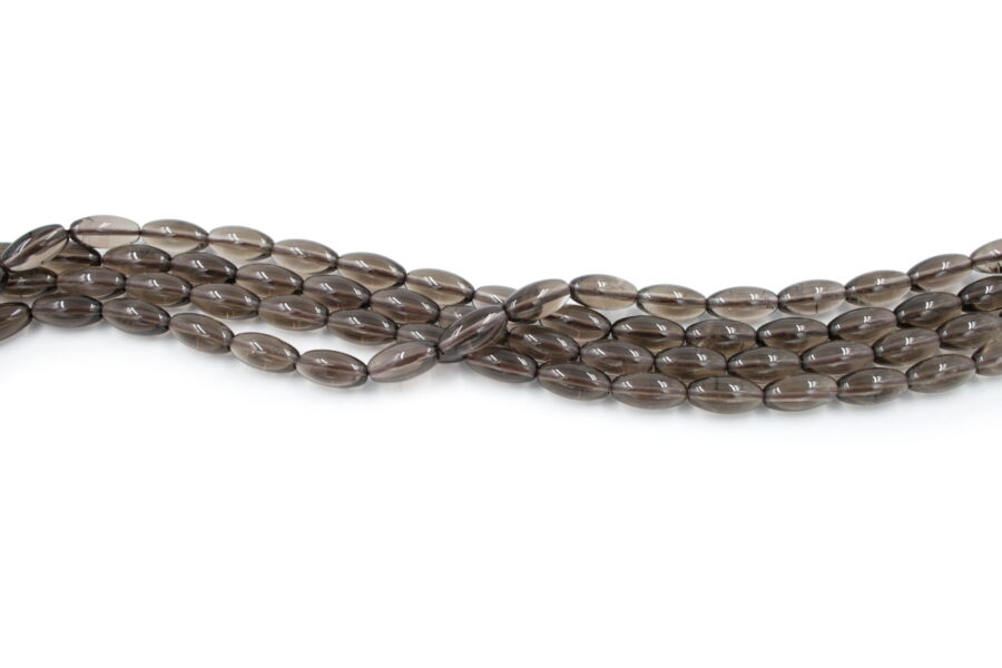 Quarzo fumè fili olive 16x8mm
