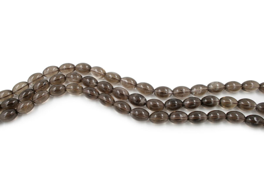 Quarzo fumè fili olive 18x13mm