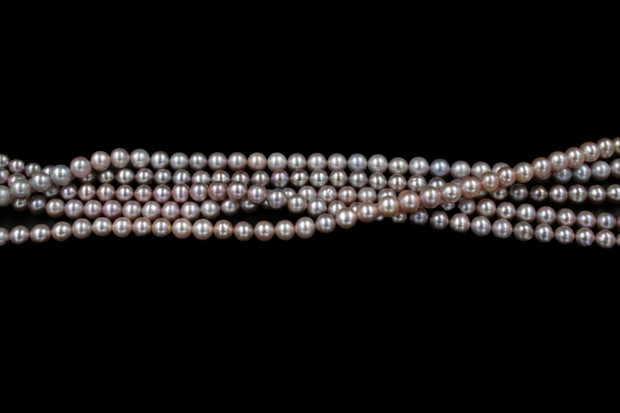 Perle d'acqua Dolce fili round 6-6½mm - Naturale - immagine 4