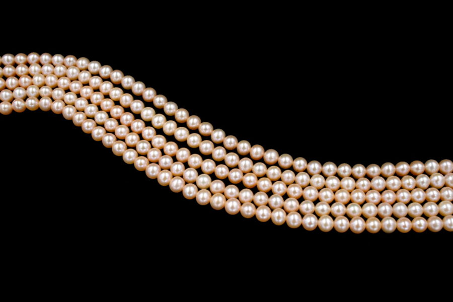 Perle d'acqua Dolce fili round 5½-6mm - Color Naturale
