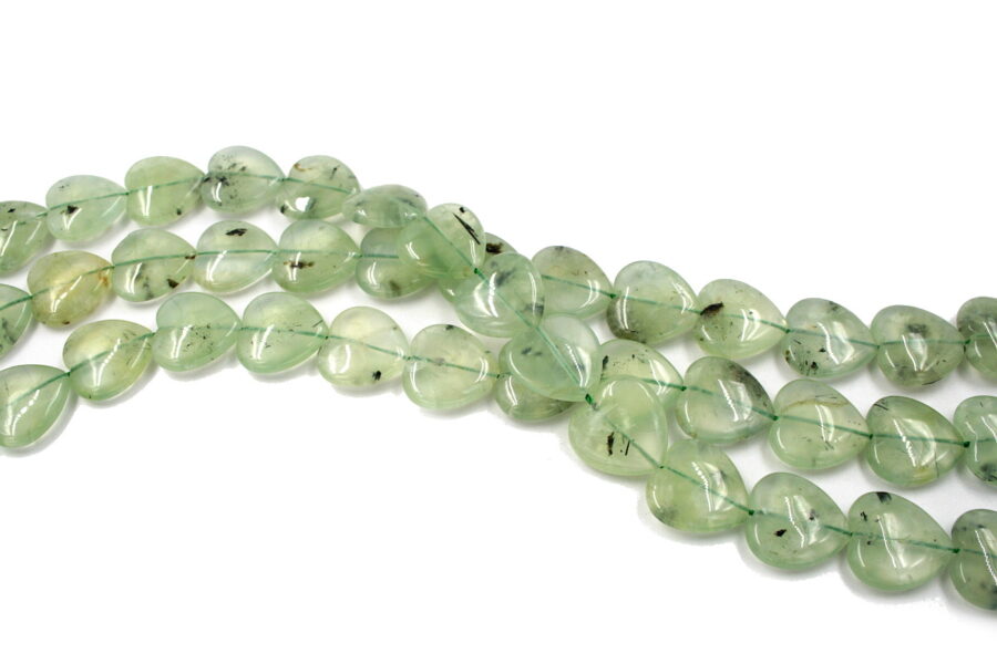 Quarzo verde tormalinato fili cuori 20mm