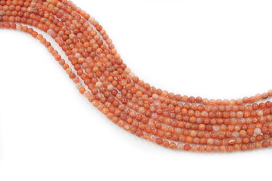 fire agate fili round 4mm