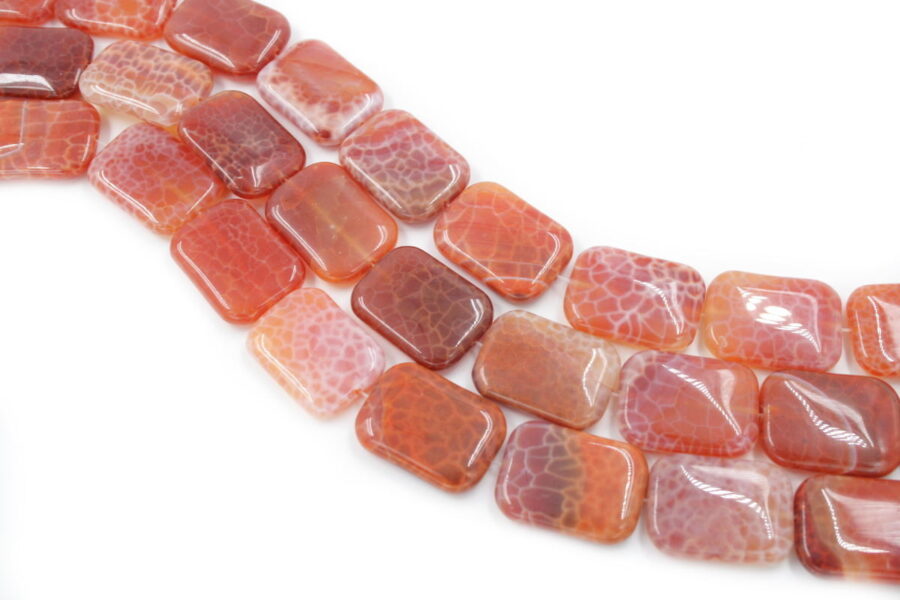 fire agate fili rettangoli 30x22mm
