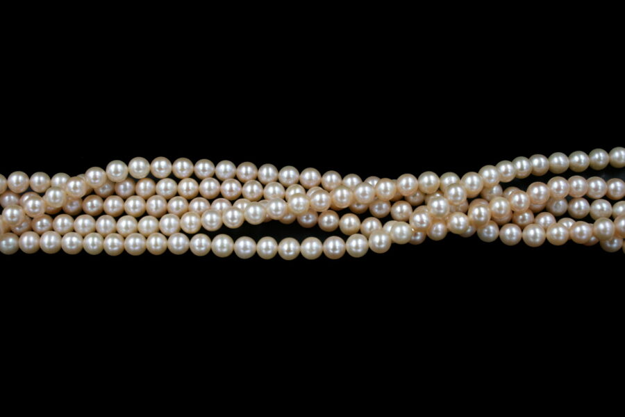 Perle d'acqua Dolce fili round 6-6½mm - Naturale