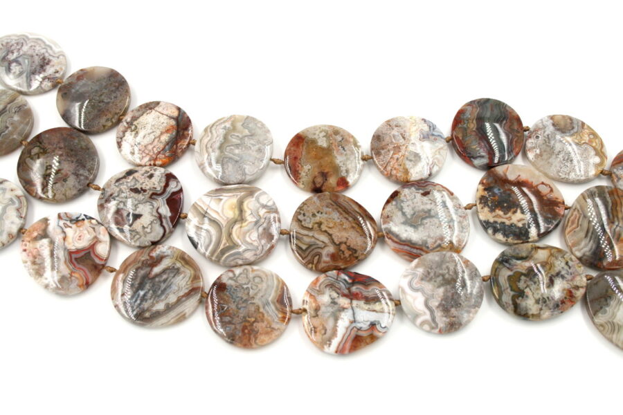 Laguna lace agate fili flat irregolari (LARGE)