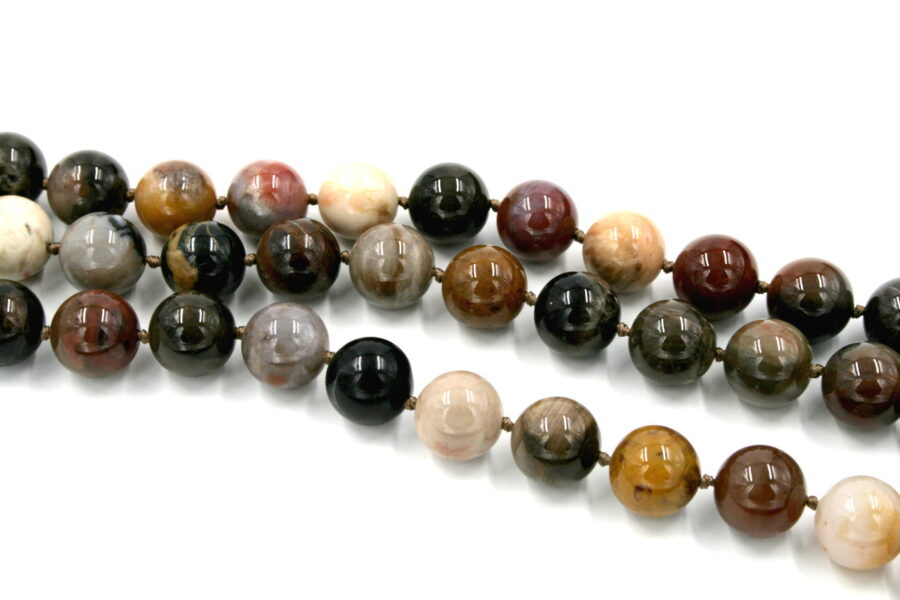 rainbow wood jasper fili round 15-16mm