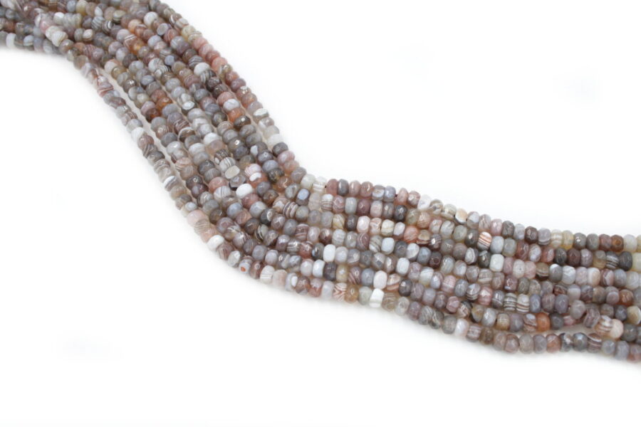 agata botswana fili rondelle sfaccettati 6x4mm