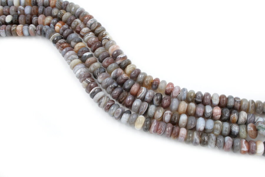 agata botswana fili rondelle sfaccettati 14x6mm