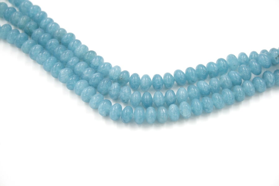 Blue spong quartz fili rondelle 10x8mm