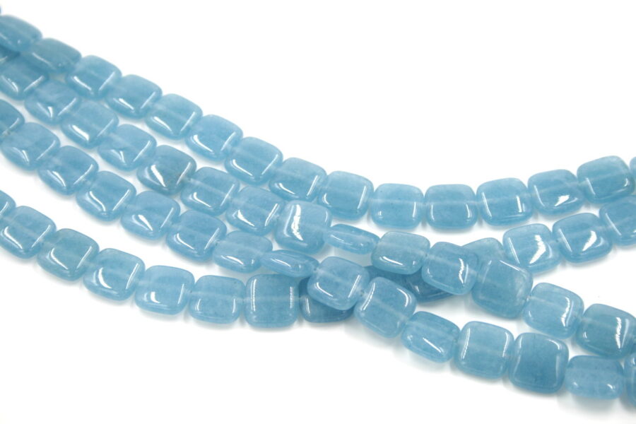 Blue spong quartz fili quadrati14mm
