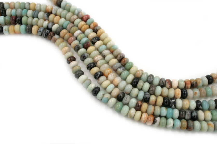 Amazzonite fili rondelle 10x6mm mult.