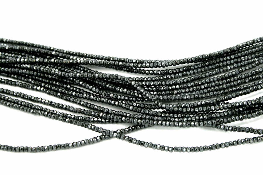 Ematite fili rondelle sfaccettate 3x2mm