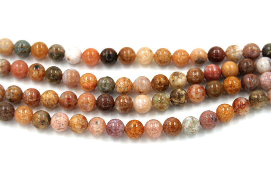 Agata Arancio Multicolore fili tondi 4mm a 14mm