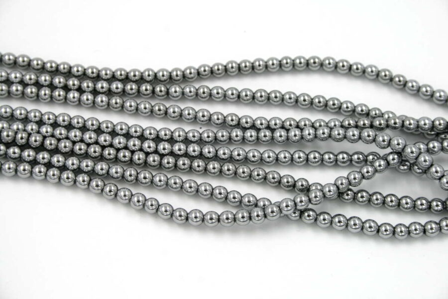 Ematite fili round 4mm silver