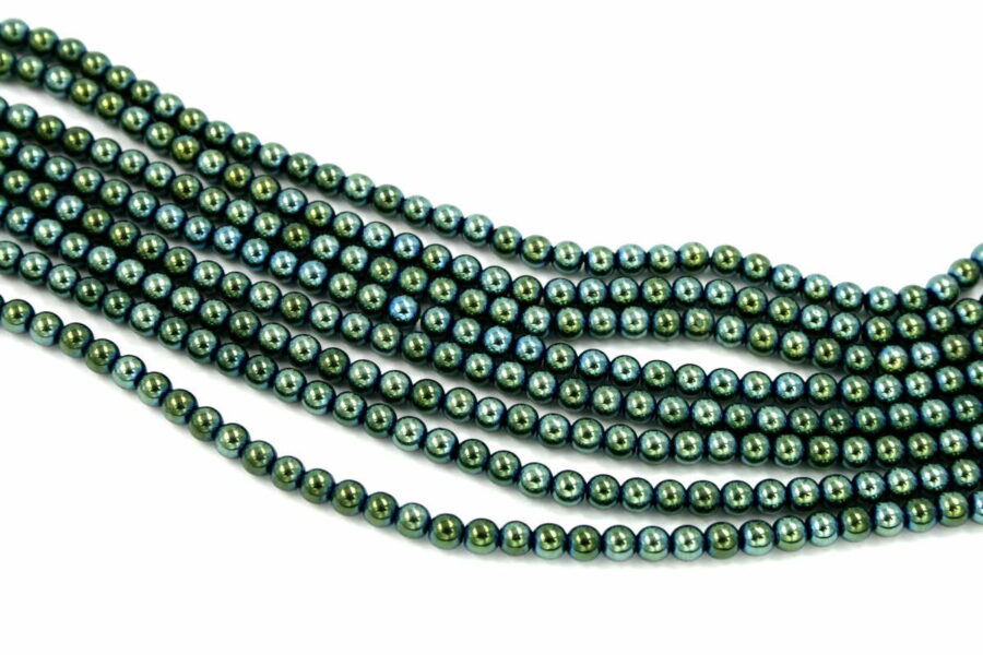 Ematite fili round 4mm verde