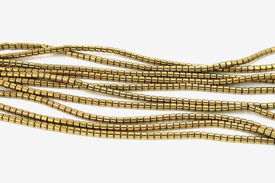 Ematite fili cilindri 3mm oro