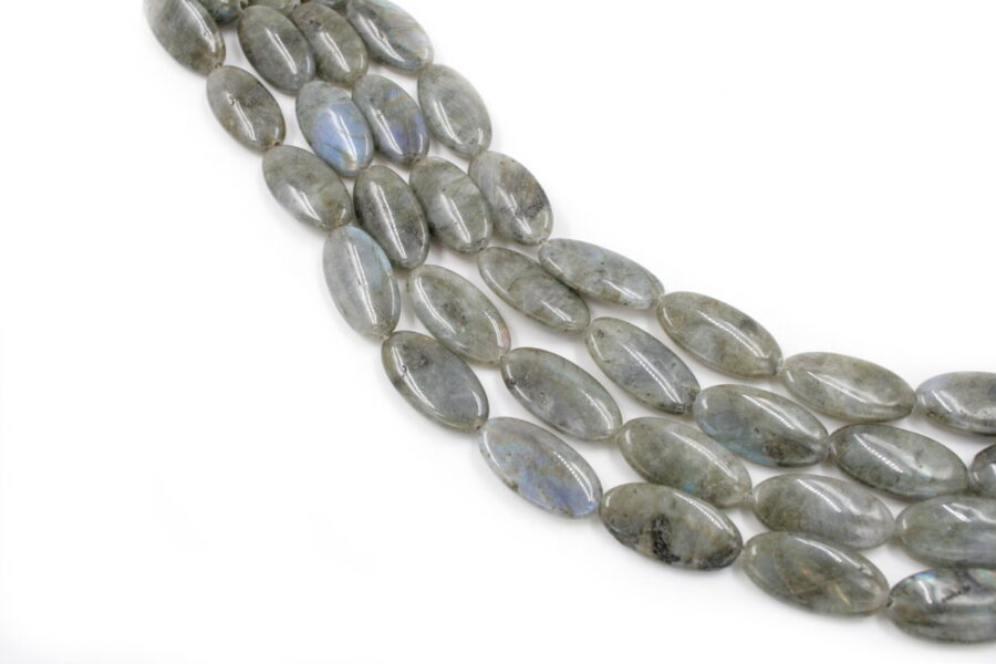 labradorite fili flat oval 30x15mm