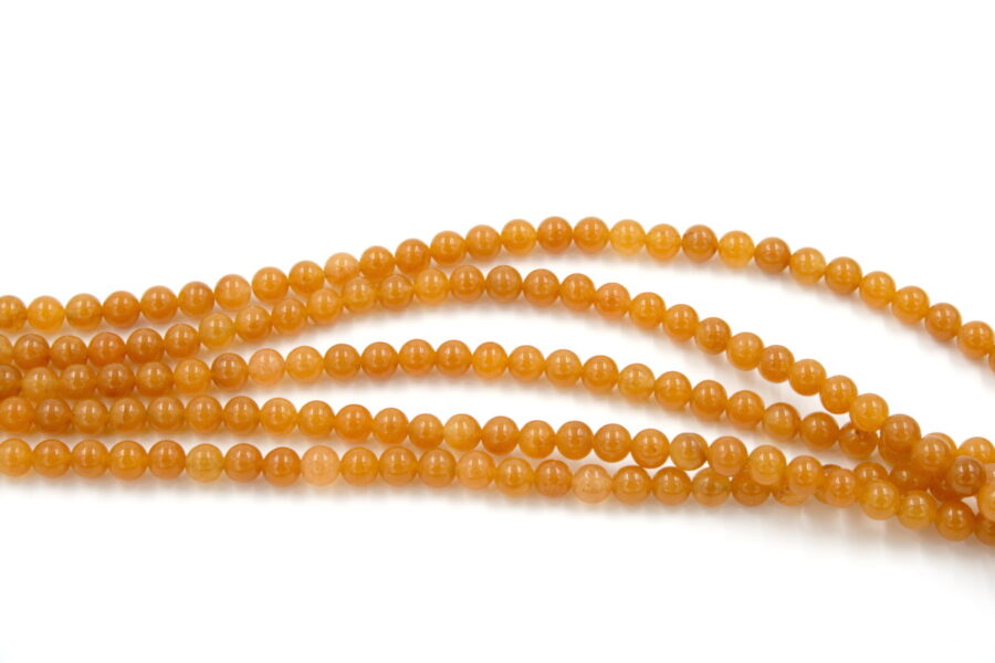 Yellow Jade fili round 6mm
