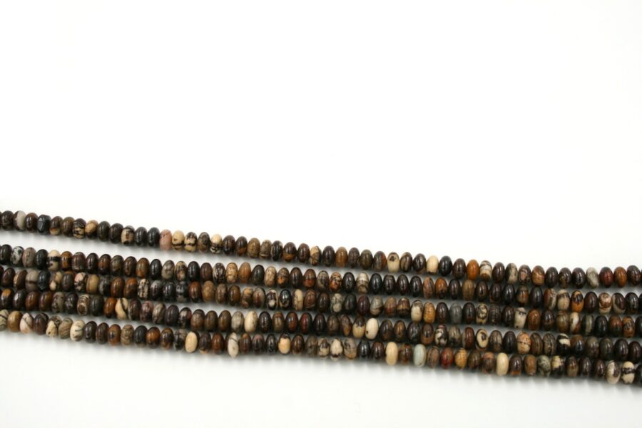 wood jasper fili rondelle 8x5mm