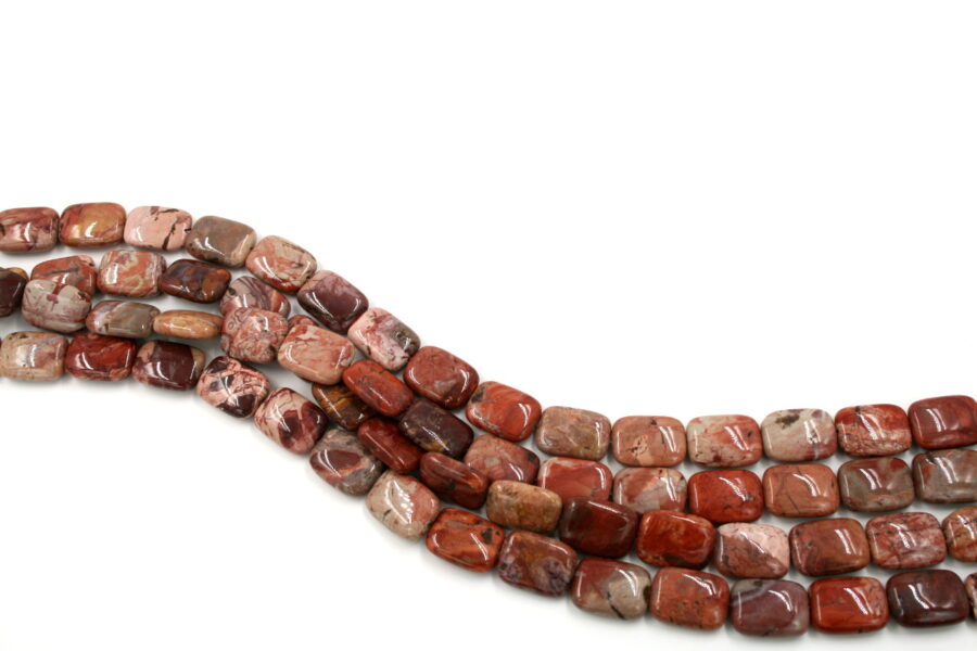 Red Jasper fili rettangoli 20x15mm