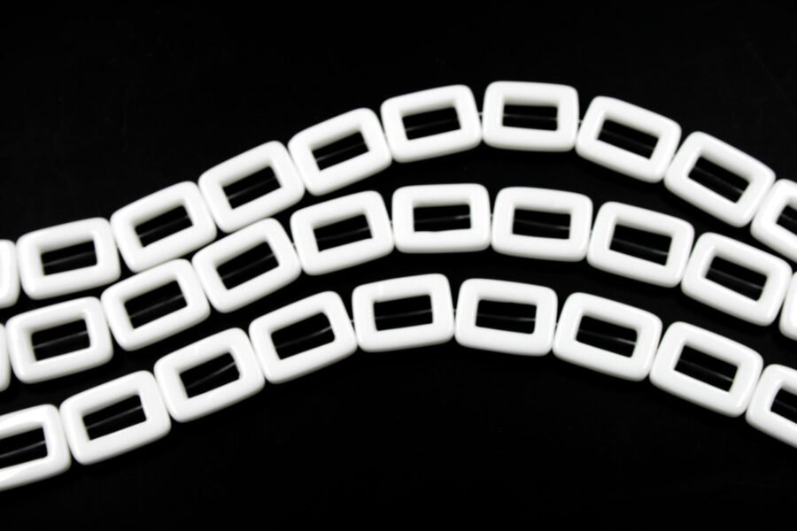 agata bianca fili cornici rettangolari 25x18mm - immagine 2