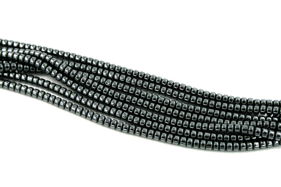 Ematite fili rondelle lisce 4x3mm