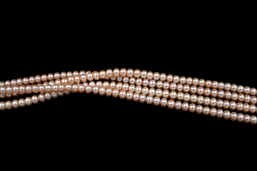 Perle d'acqua Dolce fili "bottone" 8-8½mm - Natural Color