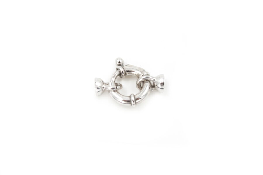 Argento chiusura 12mm coppiglia 6mm +/-2.2Gr.
