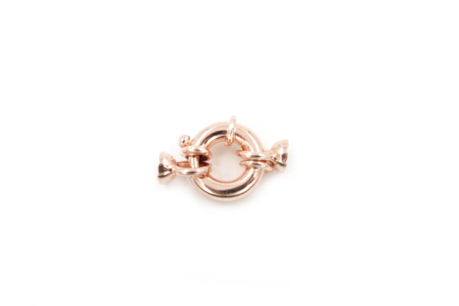 Argento chiusura 14mm coppiglia 6mm Rosa +/-3.3Gr.