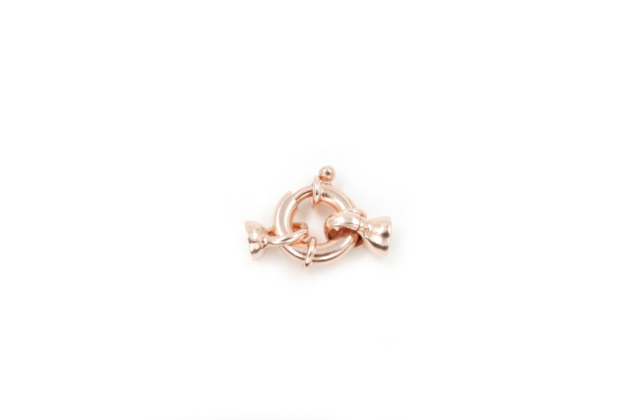 Argento chiusura 12mm coppiglia 6mm Rosa +/-2.4Gr.
