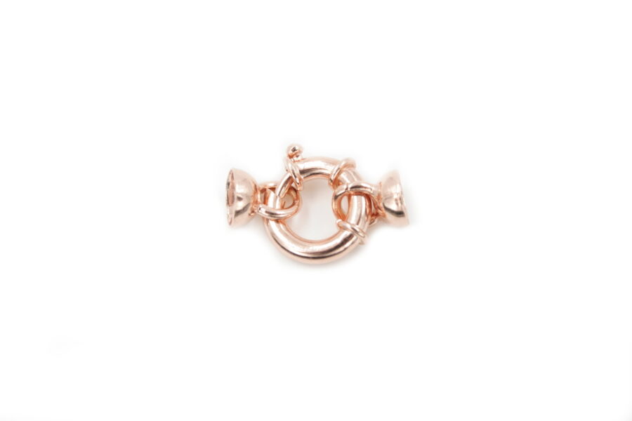 Argento chiusura 14mm coppiglia 8mm Rosa +/-3Gr.