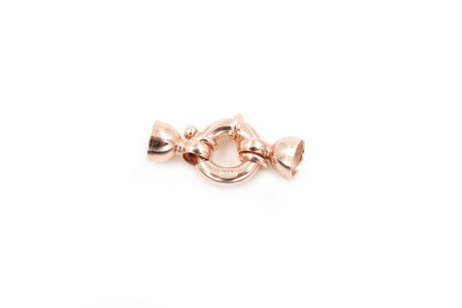 Argento chiusura 10mm coppiglia 6mm Rosa +/-1.7Gr.